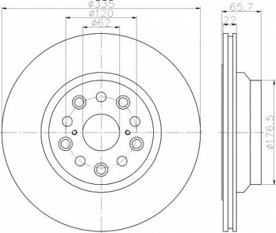 HELLA PAGID 8dd355116931 -  Тормозной диск
